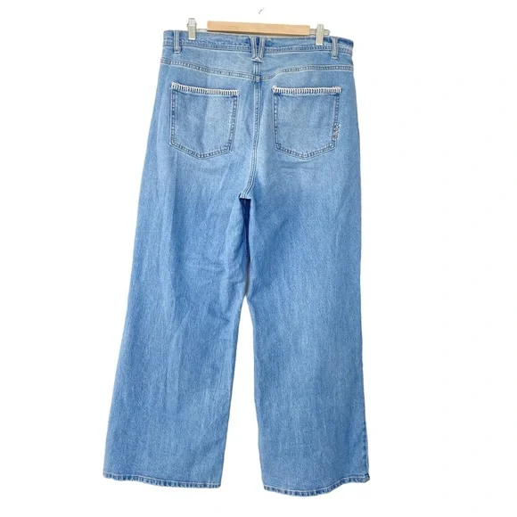 Scotch & Soda The Daze Wide Leg High Rise Jeans Blue Sz 32 - Picture 3 of 12